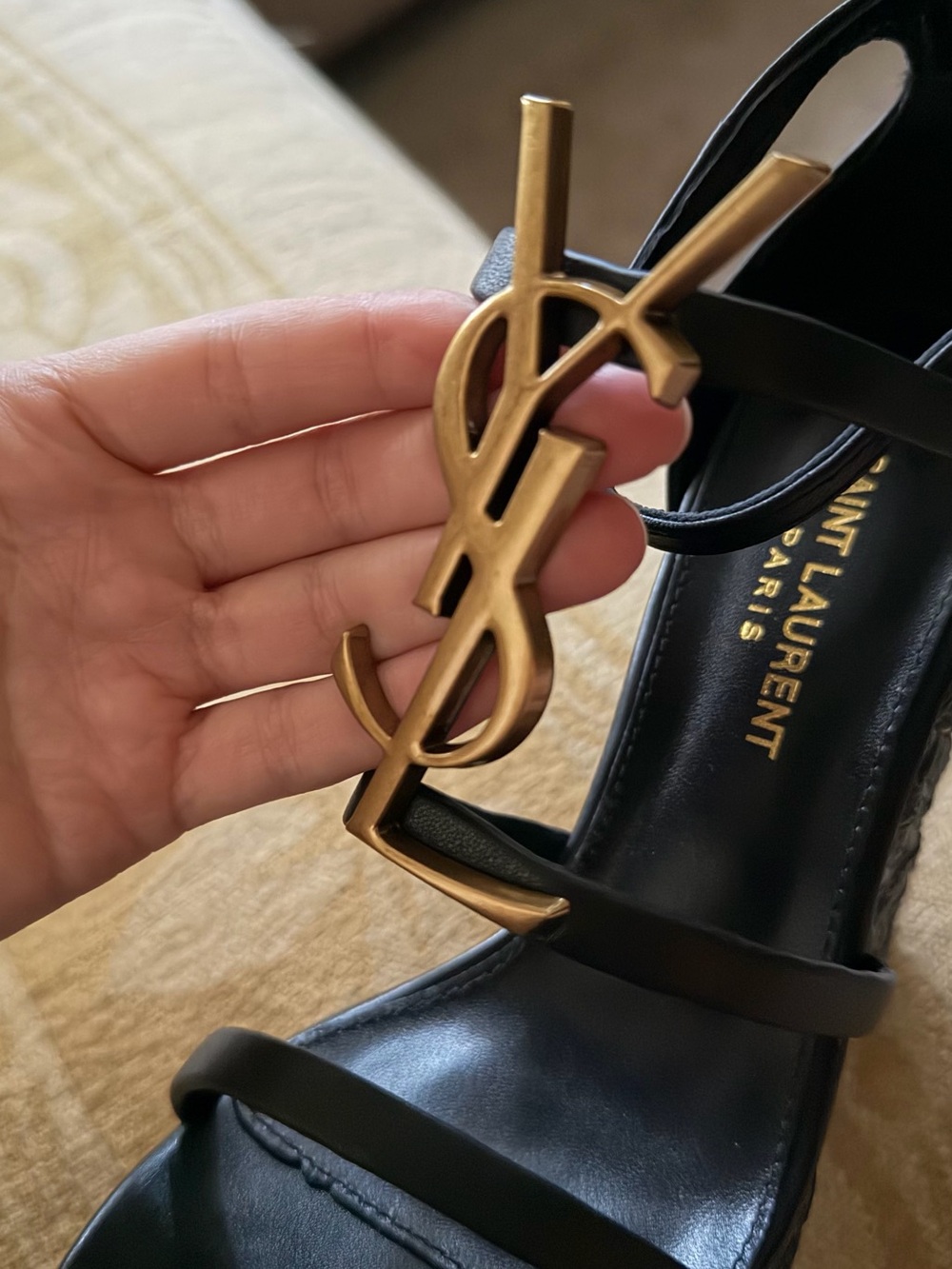Saint Laurent Cassandra wedge sandals
